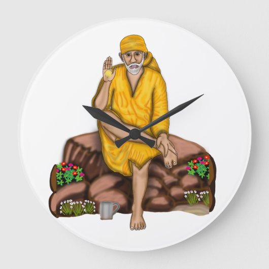 Sai Baba Clock Grote Klok (Voorkant)