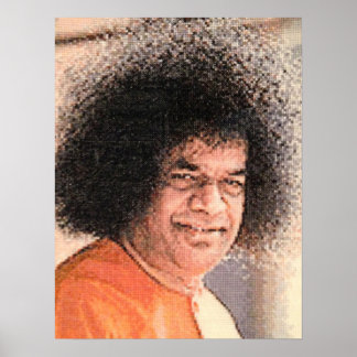 Sai Baba Cross Stitch Afbeelding Poster