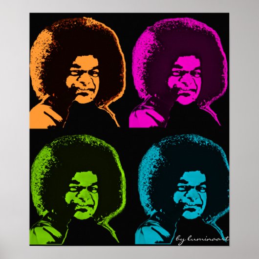 Sai Baba Pop Art Poster (Voorkant)