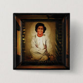 Sai Baba Vierkante Button 5,1 Cm (Voorkant)