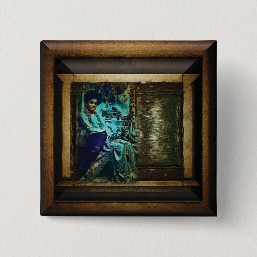 Sai Baba Vierkante Button 5,1 Cm (Voorkant)