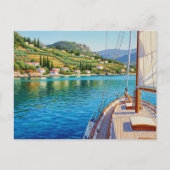 Saiboat in Corfu Greece Travel Briefkaart (Voorkant)