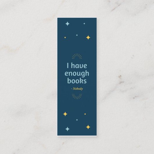 Said Niemand Bladwijzer Mini Visitekaartje (Achterkant)