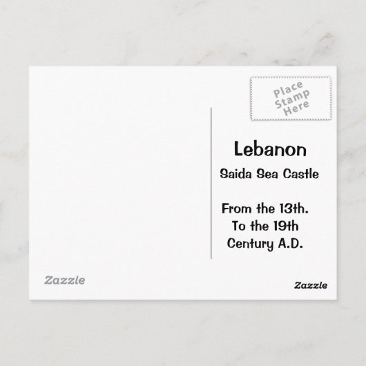 Saida Zee Castle 2 Briefkaart (Achterkant)