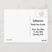 Saida Zee Castle 3 Briefkaart (Achterkant)