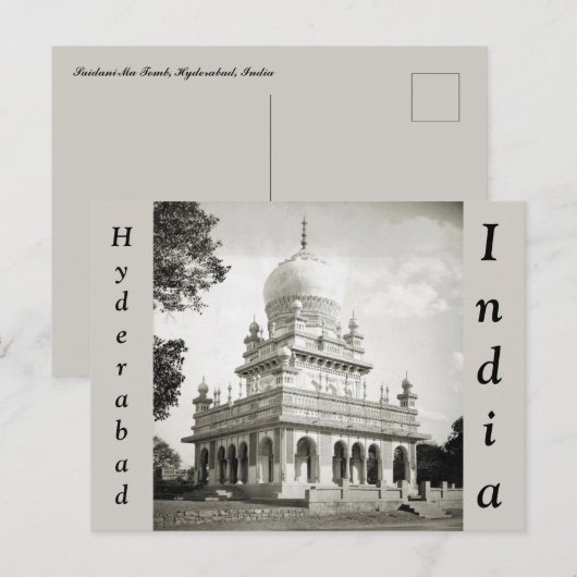 Saidani Ma Tomb Hyderabad India Briefkaart (Voorkant / Achterkant)