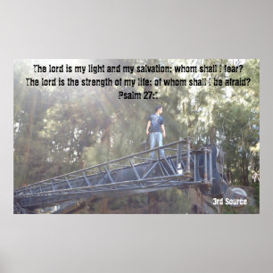 Saiga 12 psalm 27:1 Inspirerend Poster