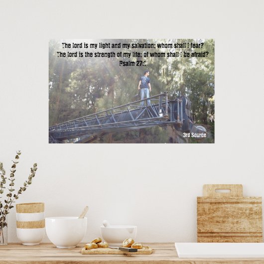 Saiga 12 psalm 27:1 Inspirerend Poster (Keuken)