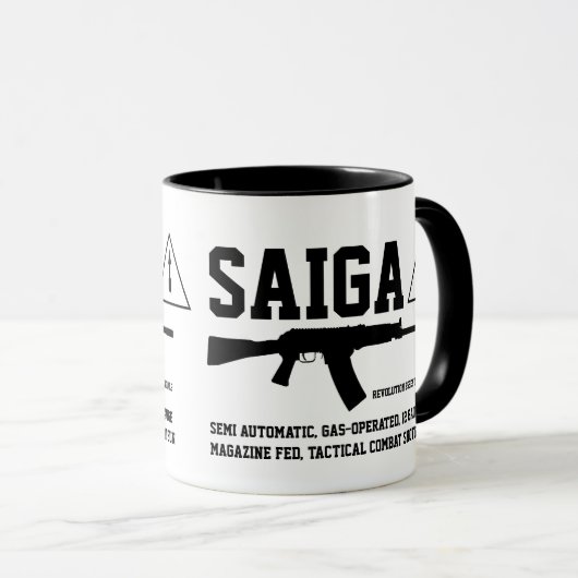 Saiga 12 Tactische Combat Shotgun Coffee Mok (Voorkant rechts)