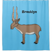 Saiga antelope cartoon douchegordijn (Voorkant)