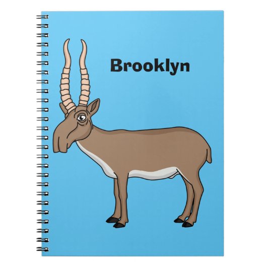 Saiga antelope cartoon notitieboek (Voorkant)