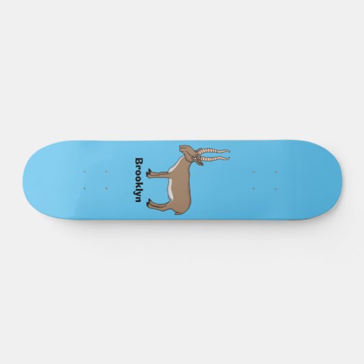Saiga antelope cartoon persoonlijk skateboard (Horizontaal)