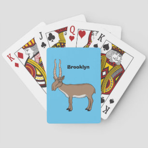Saiga antelope cartoon pokerkaarten