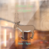 Saiga antelope cartoon raamsticker (Vel 2)