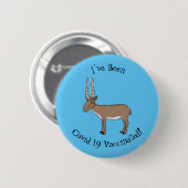 Saiga antelope cartoon ronde button 5,7 cm (Voorkant /achterkant)