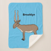 Saiga antelope cartoon sherpa deken (Voorkant)