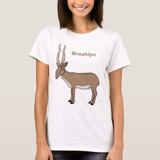 Saiga antelope cartoon t-shirt (Voorkant)