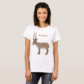 Saiga antelope cartoon t-shirt (Voorkant volledig)