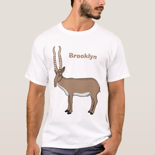 Saiga antelope cartoon t-shirt (Voorkant)