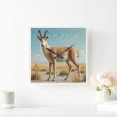 Saiga Antelope in de woestijn Vierkante Klok (Huis)