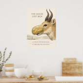 Saiga Antilope Beschermings Kunst Poster (Keuken)