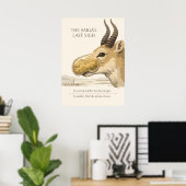 Saiga Antilope Beschermings Kunst Poster (Thuiskantoor)
