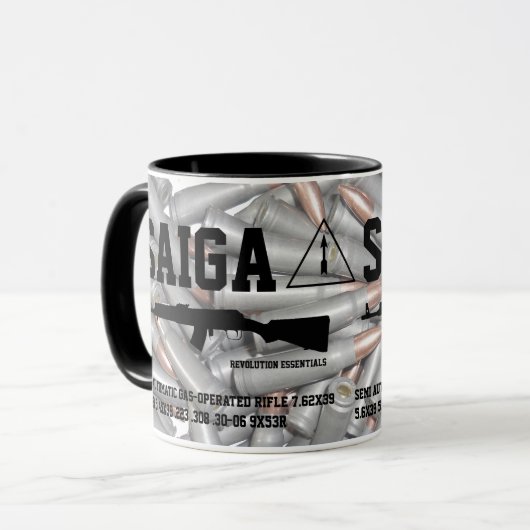 Saiga Rifle Coffee Mok (Voorkant links)