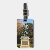 Saigo Takamori (de laatste Samurai) & Dog Statue Bagagelabel (Voorkant verticaal)