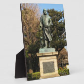 Saigo Takamori (de laatste Samurai) & Dog Statue Fotoplaat (Zijkant)