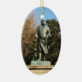 Saigo Takamori (de laatste Samurai) & Dog Statue Keramisch Ornament (Rechts)