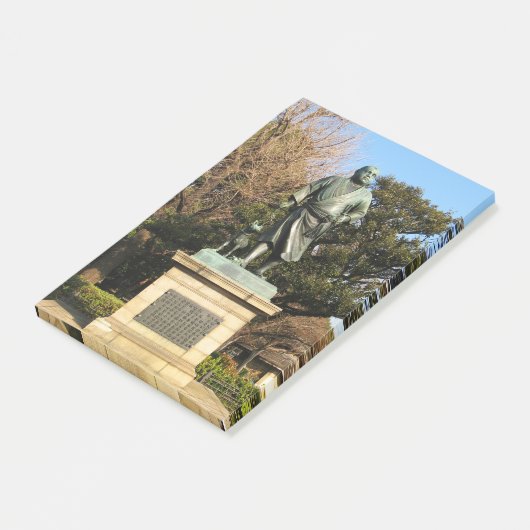 Saigo Takamori (de laatste Samurai) & Dog Statue Post-it® Notes (Schuin)