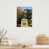 Saigo Takamori (de laatste Samurai) & Dog Statue Poster (Keuken)