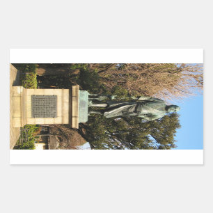 Saigo Takamori (de laatste Samurai) & Dog Statue Rechthoekige Sticker