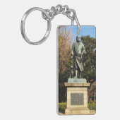 Saigo Takamori (de laatste Samurai) & Dog Statue Sleutelhanger (Voorkant Links)