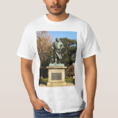 Saigo Takamori (de laatste Samurai) & Dog Statue T-shirt (Voorkant)
