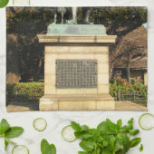 Saigo Takamori (de laatste Samurai) & Dog Statue Theedoek (Gevouwen)