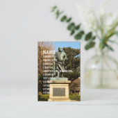 Saigo Takamori (de laatste Samurai) & Dog Statue Visitekaartje (Staand voorkant)