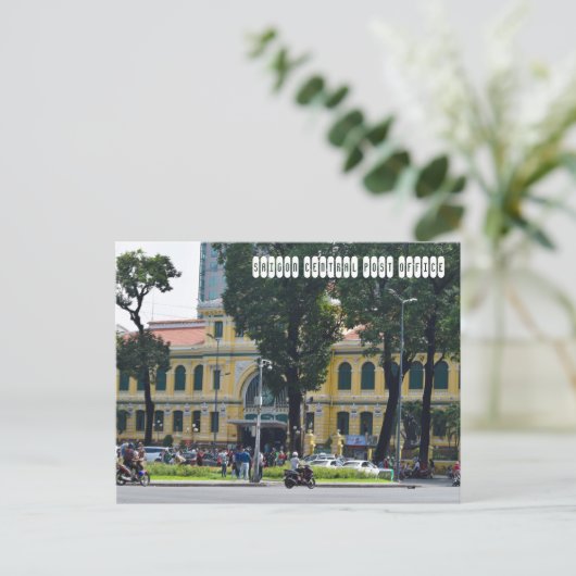 Saigon Central Post Kantoor Briefkaart (Staand voorkant)