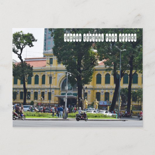 Saigon Central Post Kantoor Briefkaart (Voorkant)