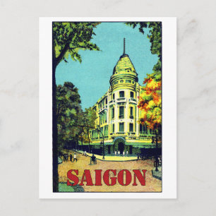 Saigon city, Ho chi minh, Vietnam, vintage-reizen Briefkaart