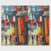 Saigon City Thémed Wrapping Paper Cadeaupapier (Vlak)