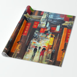 Saigon City Thémed Wrapping Paper Cadeaupapier
