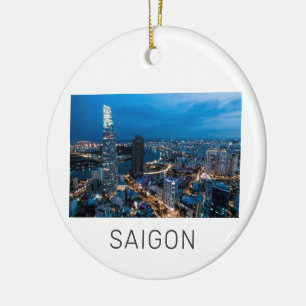 Saigon (Ho Chi Minh City) HCMC Vietnam Holiday Keramisch Ornament