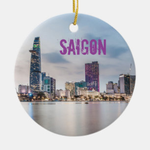 Saigon (Ho Chi Minh City) HCMC Vietnam souvenir Keramisch Ornament