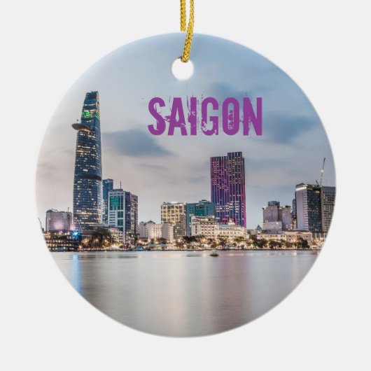 Saigon (Ho Chi Minh City) HCMC Vietnam souvenir Keramisch Ornament (Voorkant)