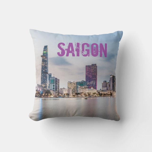 Saigon (Ho Chi Minh City) HCMC Vietnam souvenir Kussen (Voorkant)