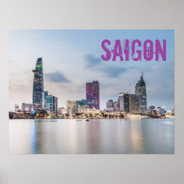 Saigon (Ho Chi Minh City) HCMC Vietnam souvenir Poster