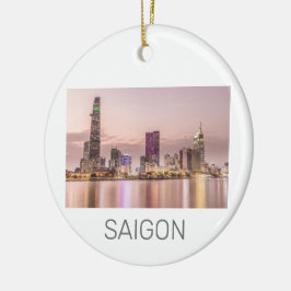 Saigon Ho Chi Minh City HCMC Vietnam Zonsondergang Keramisch Ornament