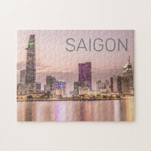 Saigon Ho Chi Minh City HCMC Vietnam Zonsondergang Legpuzzel