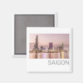 Saigon Ho Chi Minh City HCMC Vietnam Zonsondergang Magneet (Voorkant / Achterkant)